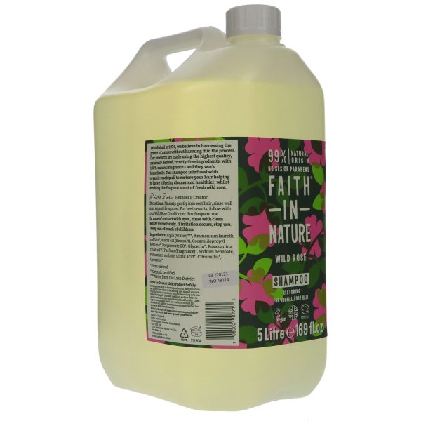 Faith In Nature | Shampoo - Wild Rose | 5L Supply