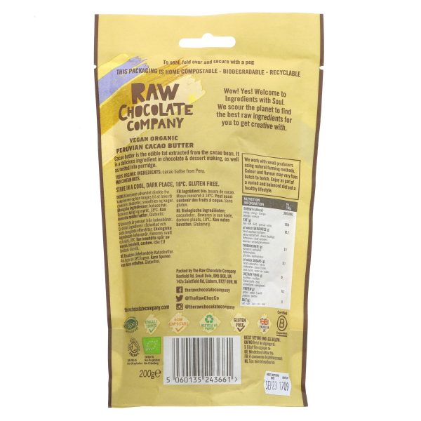 Raw Chocolate Company | Cacao Butter Buttons | 200G For Discount