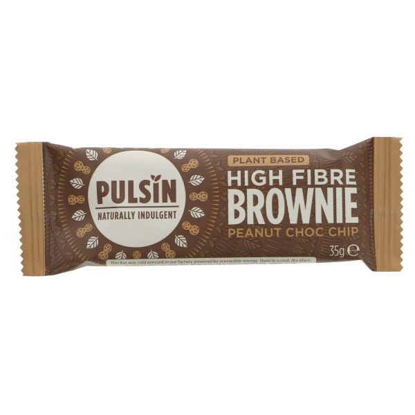 Pulsin | Peanut Choc Chip Raw Brownie | 35G For Sale