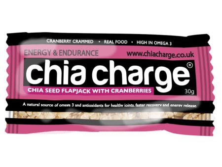 Chia Charge | Cranberries Chia Seed Flapjack | 30g Cheap