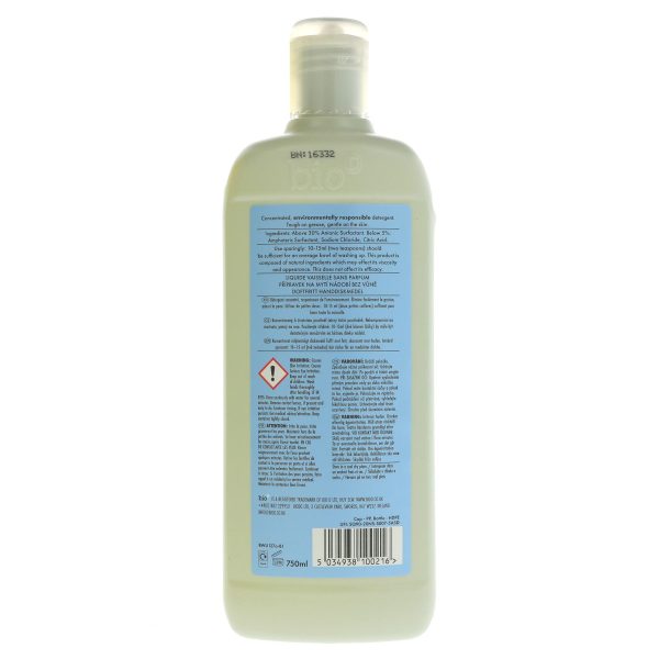 Bio D | Washing Up Liquid Fragrance Free | 750ML on Sale