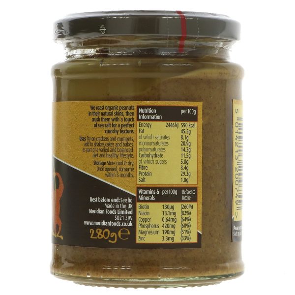 Meridian | Peanut Butter Crunchy + Salt | 280G Hot on Sale