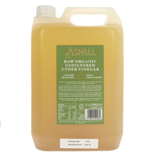 Aspall | Raw Unfiltered Cyder Vinegar | 5L on Sale