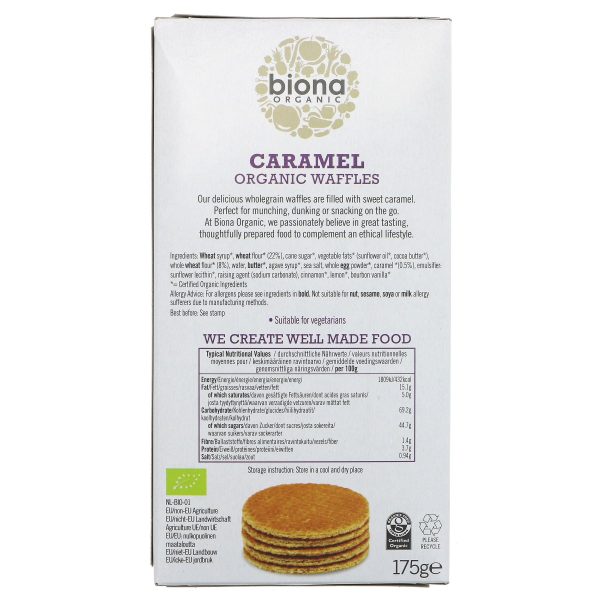 Biona | Caramel Syrup Waffles | 175g Fashion