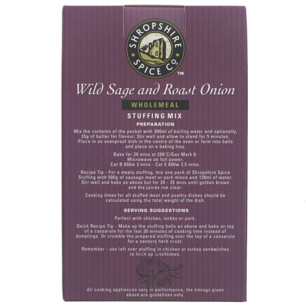 Shropshire Spice | Sage & Onion Stuffing | 150g For Sale