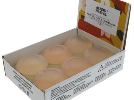 Alter Native | Glycerine Soap - Almond Milk - With chamomile   round bar | 90g Online now