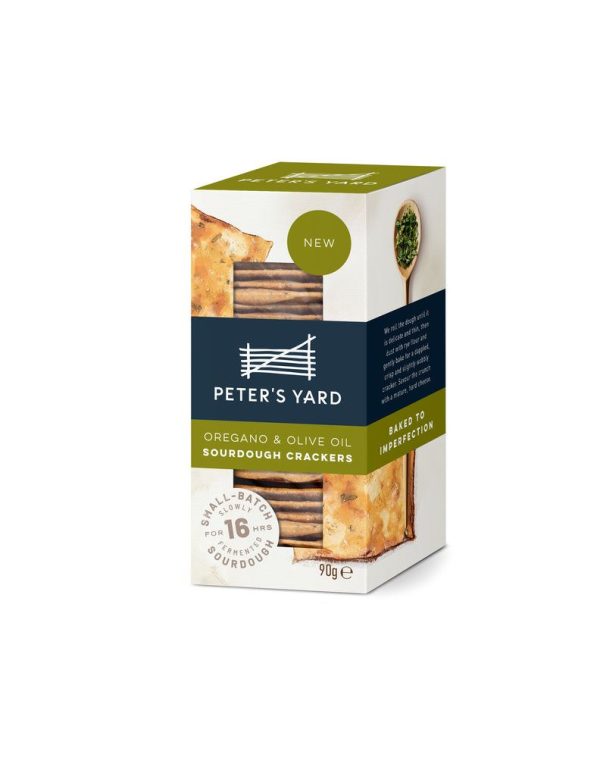 Peter s Yard | Oregano & Olive Oil Crackers | 90g Supply