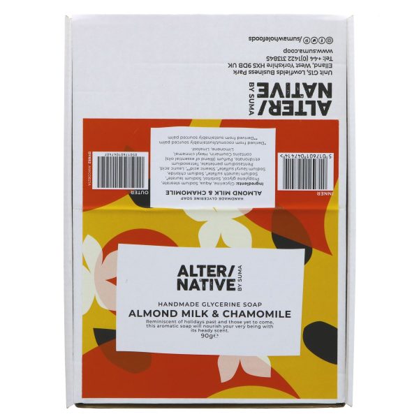 Alter Native | Glycerine Soap - Almond Milk - With chamomile   round bar | 90g Online now