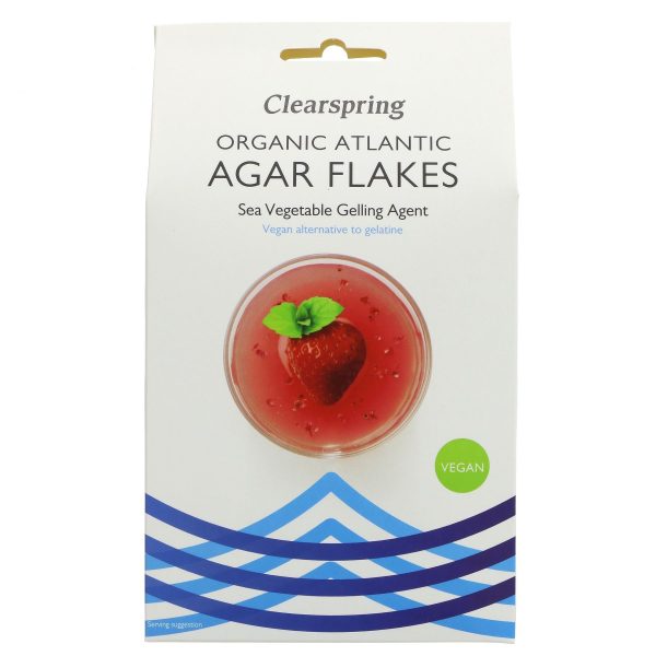 Clearspring | Agar Agar Flakes Gelling Agent - Atlantic agar agar. Organic | 30g Supply