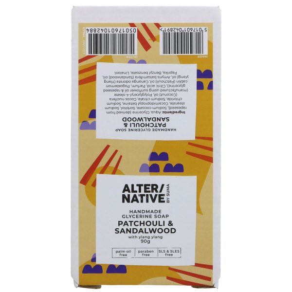 Alter Native | Glycerine Soap - Patchouli - Balancing-with sandalwood & ylang | 90g Supply