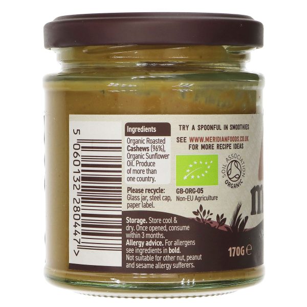 Meridian | Cashew Butter Smooth Organic | 170G Hot on Sale