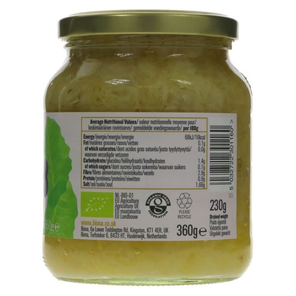 Biona | Sauerkraut - Organic | 360G For Sale