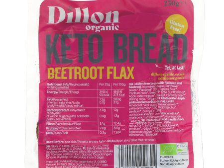 Dillon Organic | Beetroot Flax Keto Bread | 250g Fashion