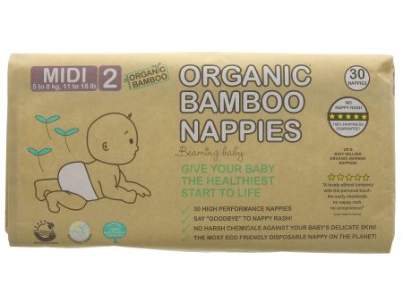 Beaming Baby | Organic Bamboo Nappies Size 2 - 5-8kg, 30 pcs bag | 30 on Sale