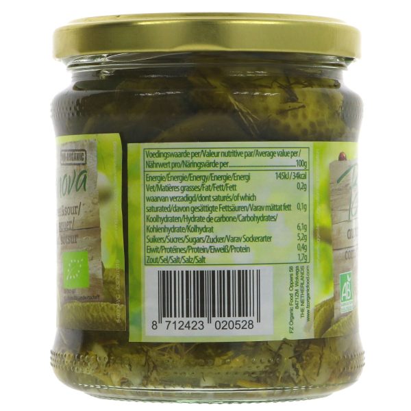 Bionova | Gherkins - Sweet & Sour | 330G For Sale