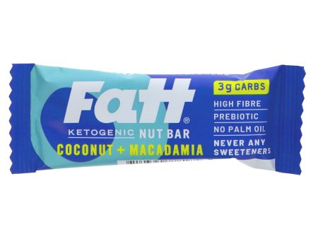 Fatt Bar | Fatt Coconut + Macadamia  Bar | 30g Hot on Sale