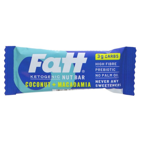 Fatt Bar | Fatt Coconut + Macadamia  Bar | 30g Hot on Sale