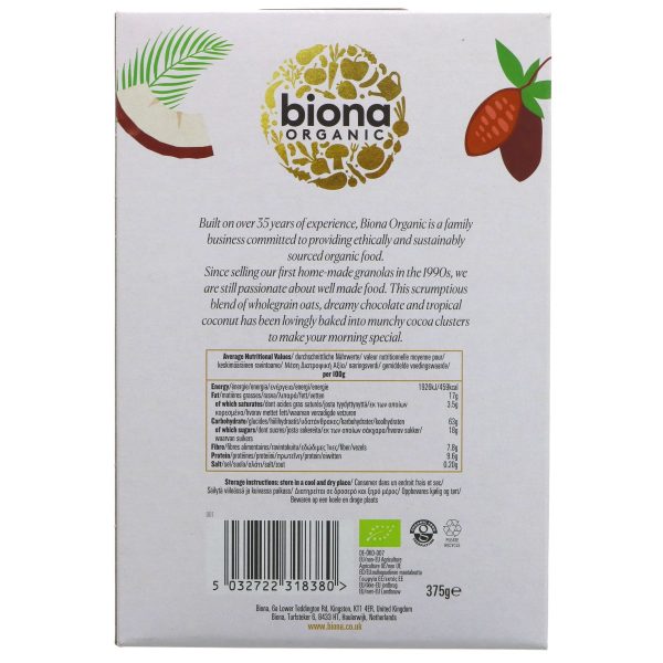 Biona | Choco Coco Granola - Organic | 375g Supply