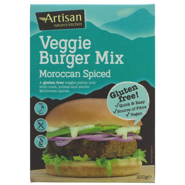 Artisan Natures Kitchen | Moroccan Spiced GF Burger Mix | 200g For Cheap