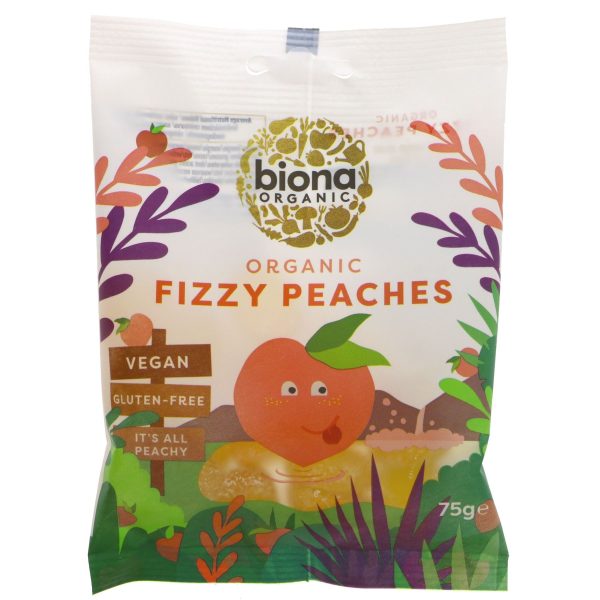 Biona | Organic Fizzy Peaches | 75g For Cheap