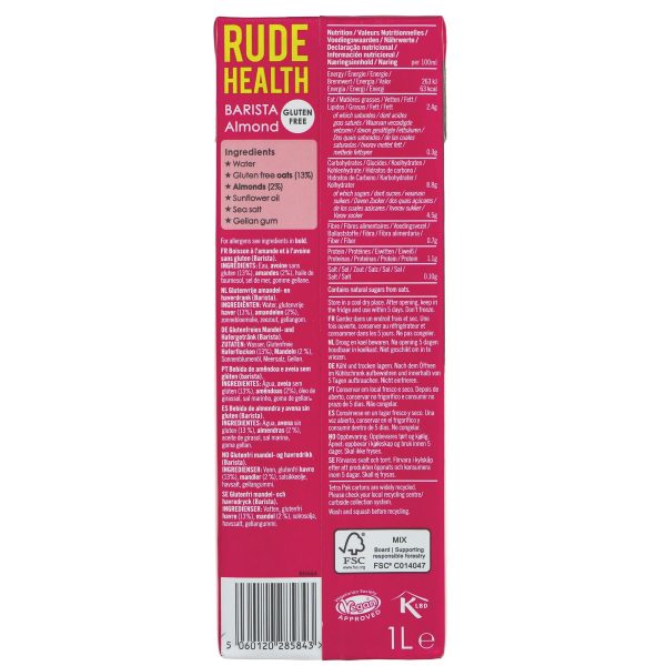 Rude Health | Barista Almond | 1l For Discount