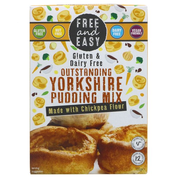 Free & Easy | Yorkshire Pudding Mix - Made With Chickpea Flour | 155g Fashion