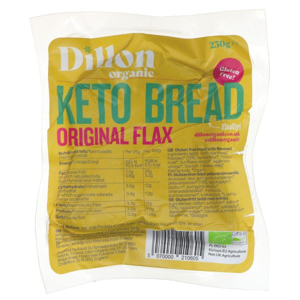 Dillon Organic | Original Flax Keto Bread | 250g For Cheap