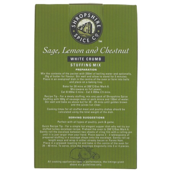 Shropshire Spice | Sage Lemon & Chestnut Stuffing | 150g Supply