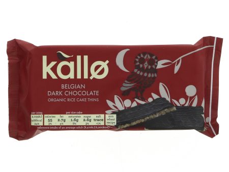 Kallo | Thin Slice Rice Cake Dark Choc | 90G Online Hot Sale