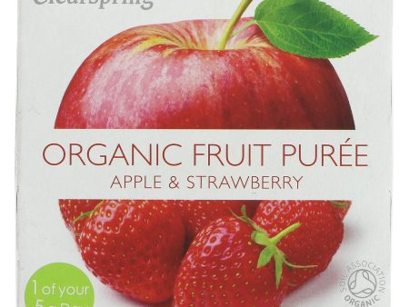 Clearspring | Apple & Strawberry Puree - Og | 2X100G Cheap