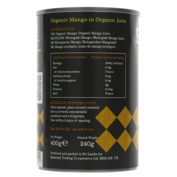 Essential Trading | Mango Chunks In Org Juice | 400g For Cheap