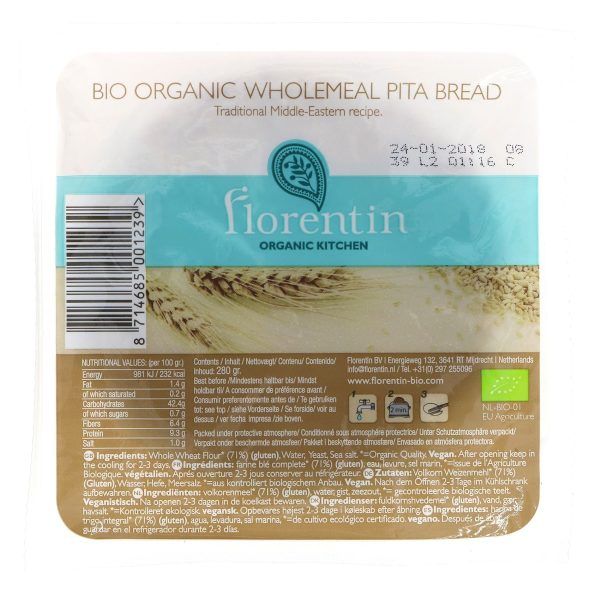 Florentin | Pitta Bread - Wholemeal | 280G Fashion