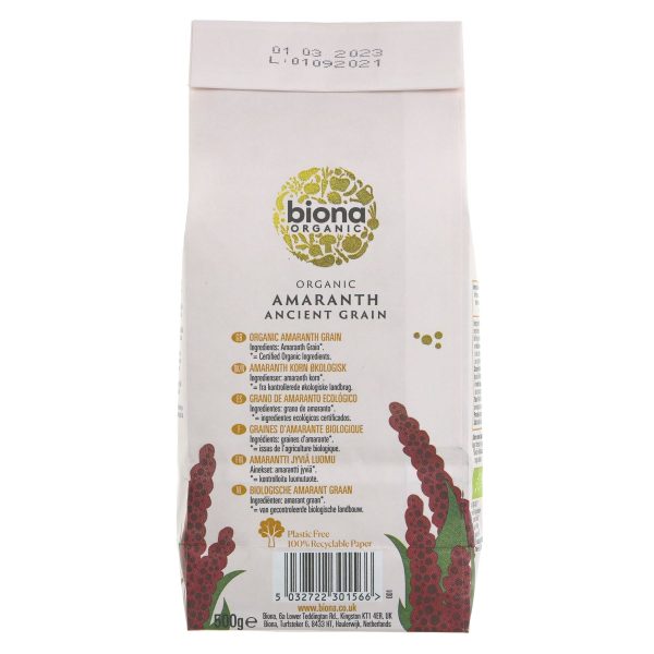 Biona | Amaranth Seeds - Organic | 500g For Sale