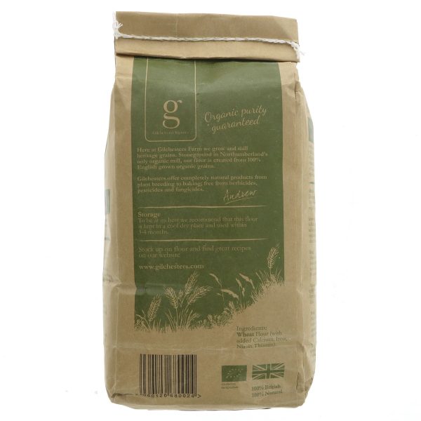 Gilchesters Organics | Strong White Wheat Flour - unbleached stoneground organic | 1.5kg Online Sale