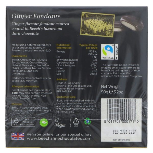 Beech s Fine Chocolates | Ginger Creams | 90g Online