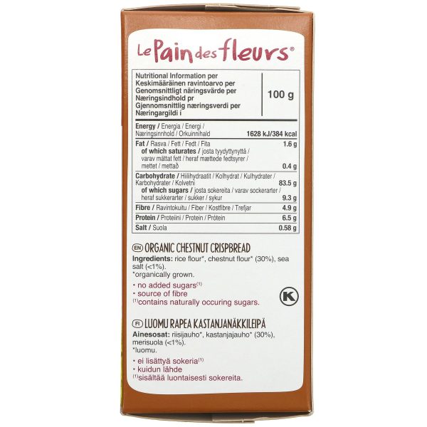 Le Pain Des Fleurs | Chestnut Crispbread | 150g Cheap