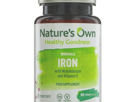 Natures Own | Foodstate Iron - with molybdenum & Vitamin C | 60 tablets Supply