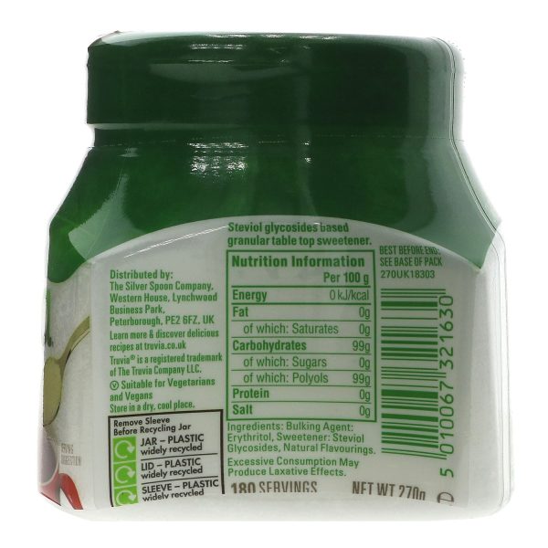 Truvia | Sweetener from the Stevia Leaf - Calorie free - Tubs | 270g Sale