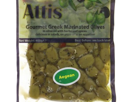 Attis Gourmet | Aegean - Pitted Green Olives | 400G Hot on Sale