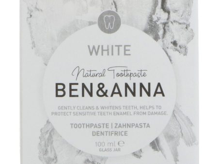 Ben & Anna | Toothpaste - Whitening - Palm oil free In a glass jar | 100ml Online Sale