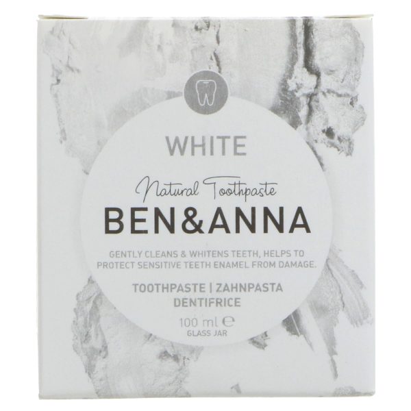 Ben & Anna | Toothpaste - Whitening - Palm oil free In a glass jar | 100ml Online Sale