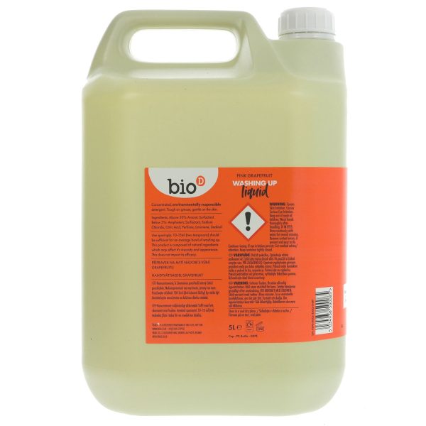 Bio D | Washing Up Liquid Pink Grapefruit | 5L For Sale