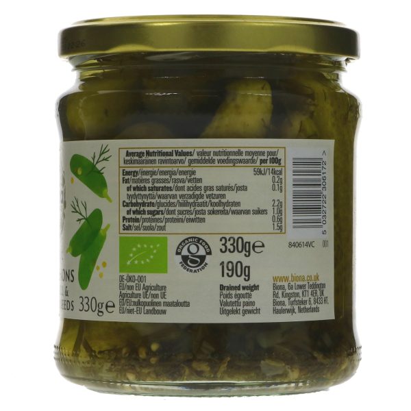 Biona | Org Cornichons (mini Gherkins) | 330G Sale