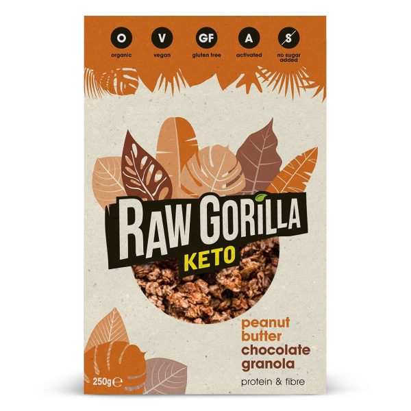 Raw Gorilla | Peanut Butter Choc Granola | 250g For Discount