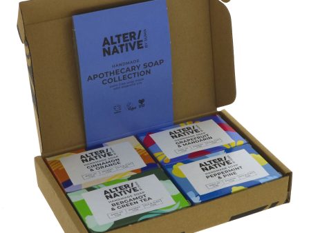 Alter Native | Gift Set - Apothecary - 4 Bars - Cinnamon   Grapefruit   Peppermint   Bergamot | set on Sale