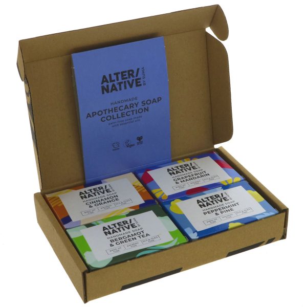 Alter Native | Gift Set - Apothecary - 4 Bars - Cinnamon   Grapefruit   Peppermint   Bergamot | set on Sale