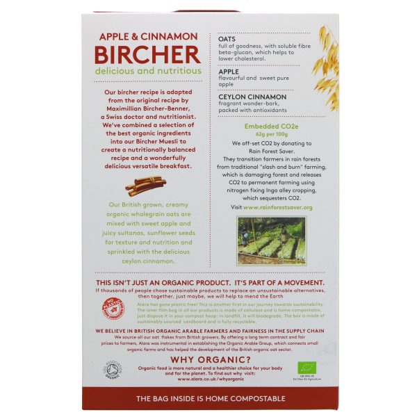 Alara | Bircher Apple and Cinnamon | 650g Supply