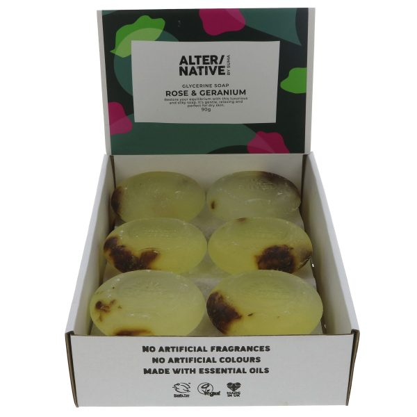 Alter Native | Glycerine Soap - Rose & Geranium - Round soap bar | 90g Online Sale