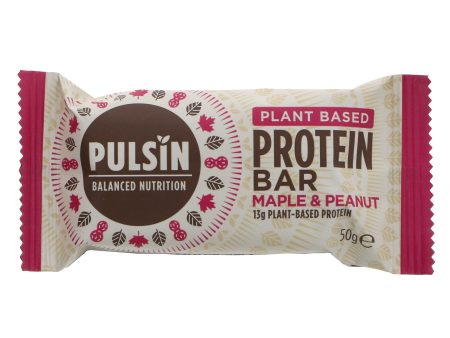 Pulsin | Maple & Peanut Protein Bar | 50G For Sale