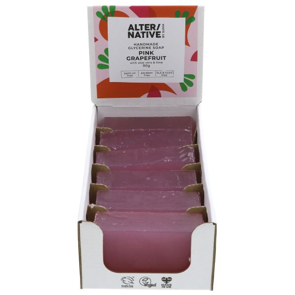 Alter Native | Glycerine Soap - Pink Grapefruit - Uplifting-with aloe & lime | 90g Online Hot Sale